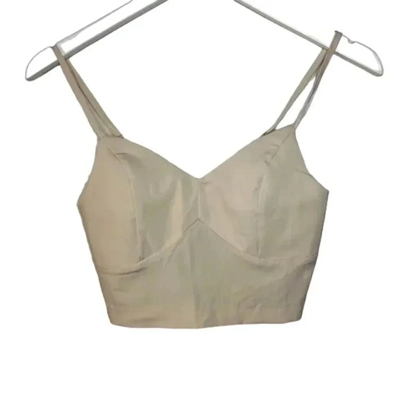 SHEIN crop top linen stretch back size XS - Picture 5 of 9